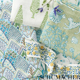 Schumacher Animalia Peacock & Leaf Fabric