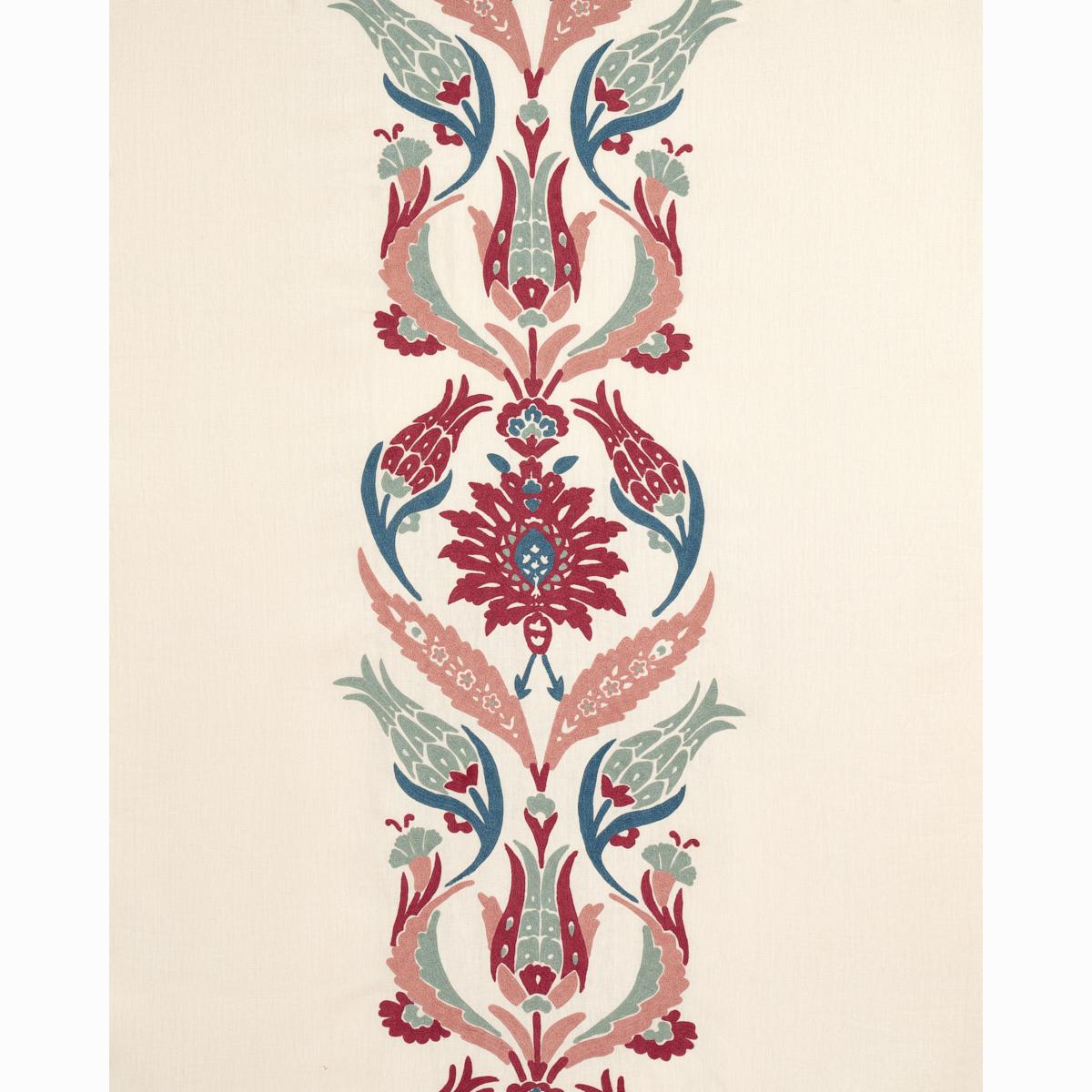 Schumacher Anagada Embroidery Dusty Rose Fabric