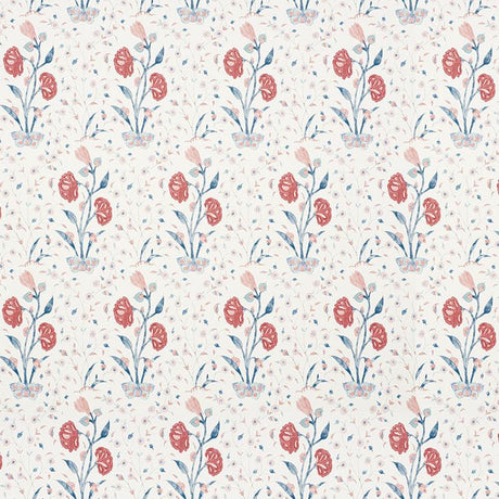 Schumacher Khilana Floral Delft & Rose Wallpaper