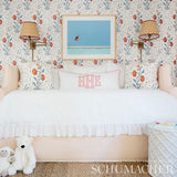 Schumacher Khilana Floral Delft & Rose Wallpaper