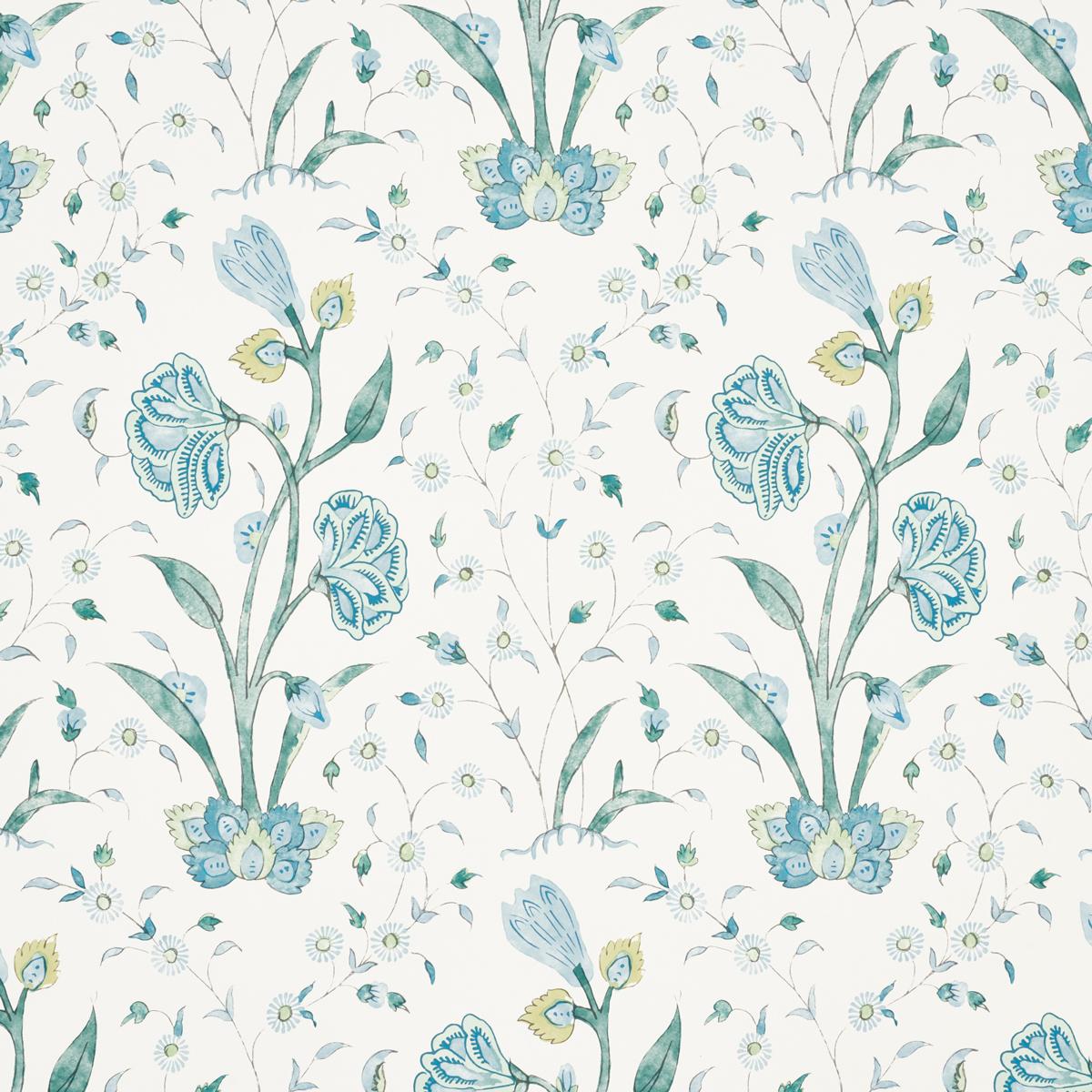 Schumacher Khilana Floral Peacock Wallpaper – DecoratorsBest