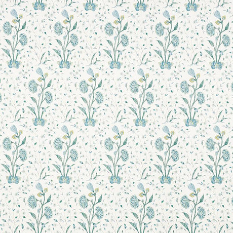 Schumacher Khilana Floral Peacock Wallpaper