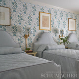 Schumacher Khilana Floral Peacock Wallpaper