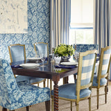 Brunschwig & Fils COLMAR STRIPE AQUA Upholstery Fabric