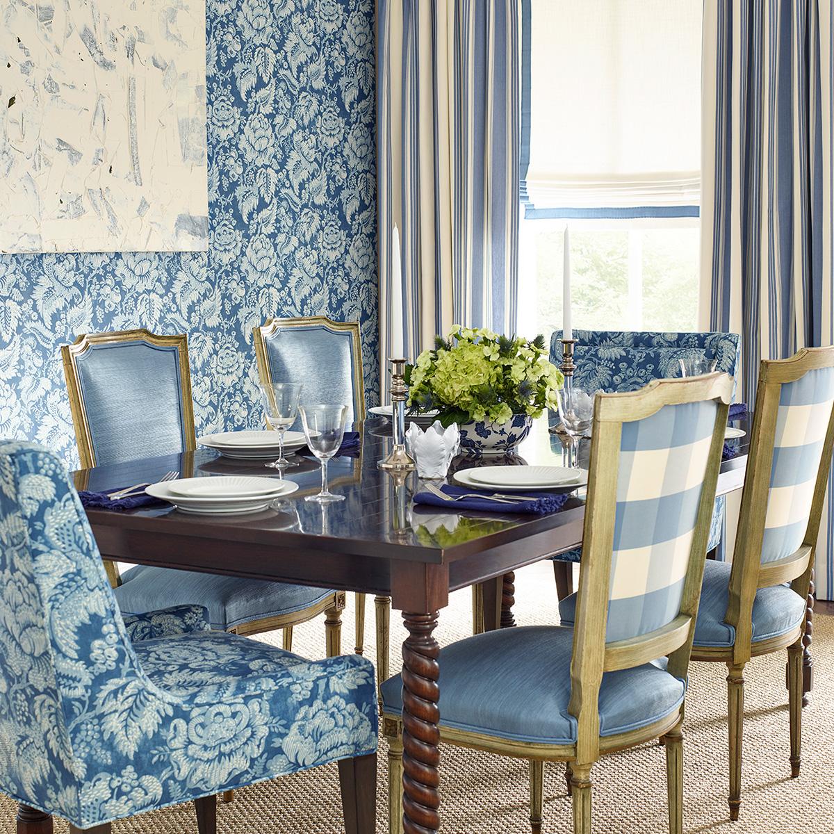 Brunschwig & Fils COLMAR STRIPE FRENCH BLUE Upholstery Fabric