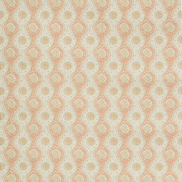 Brunschwig & Fils NADARI PRINT PEACH/GOLD Fabric