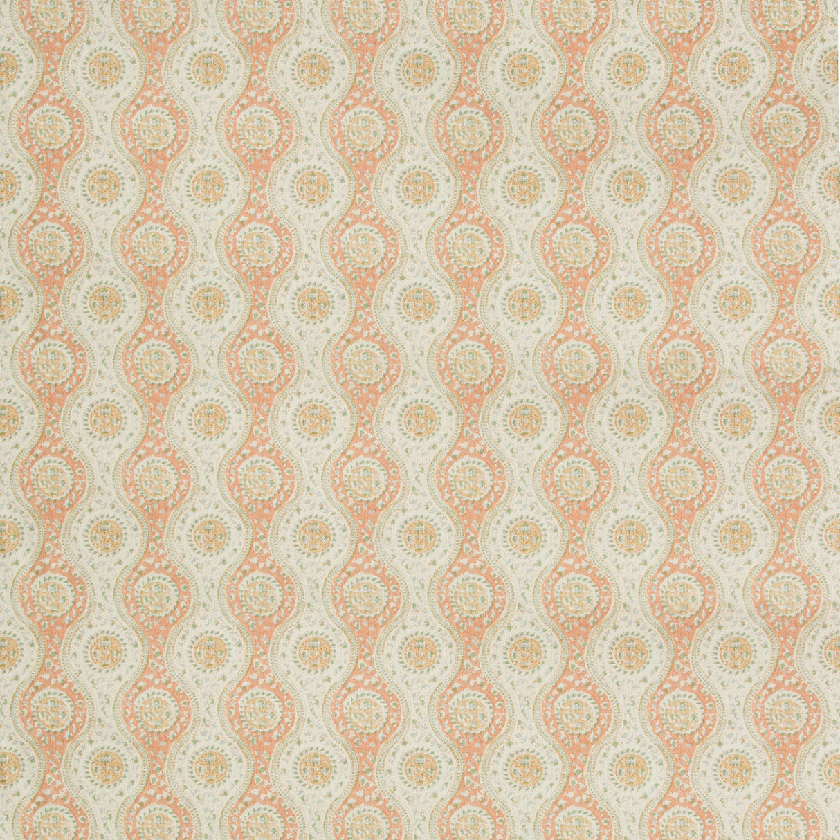 Brunschwig & Fils NADARI PRINT PEACH/GOLD Fabric