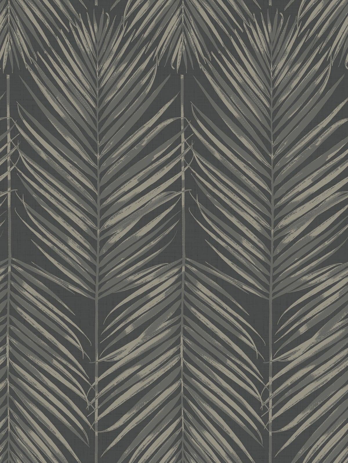 Seabrook Paradise Palm Black Sands Wallpaper