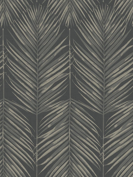 Seabrook Paradise Palm Black Sands Wallpaper