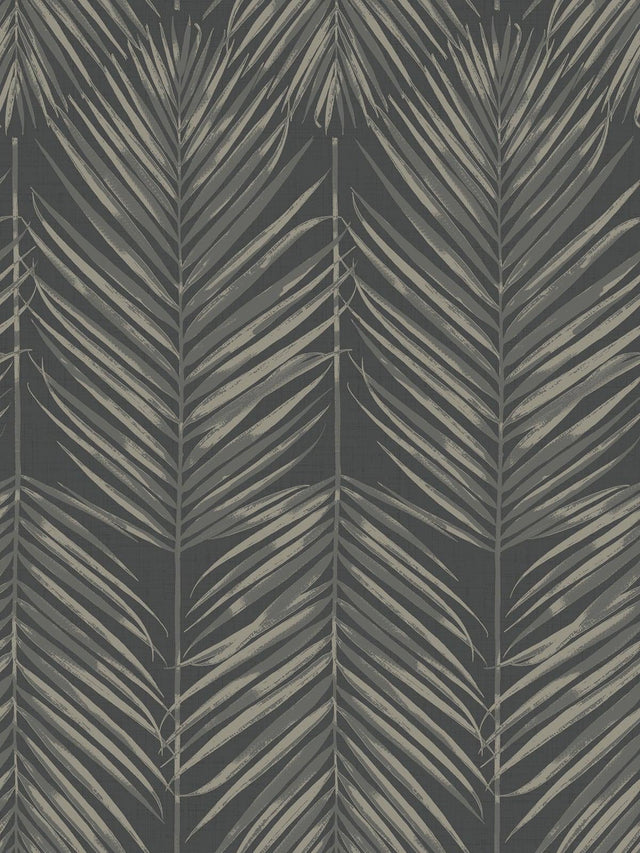 Seabrook Paradise Palm Black Sands Wallpaper