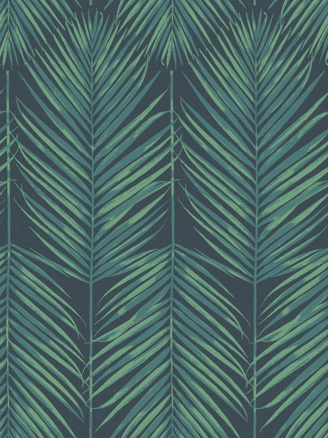 Seabrook Paradise Palm Tropic Midnight Wallpaper