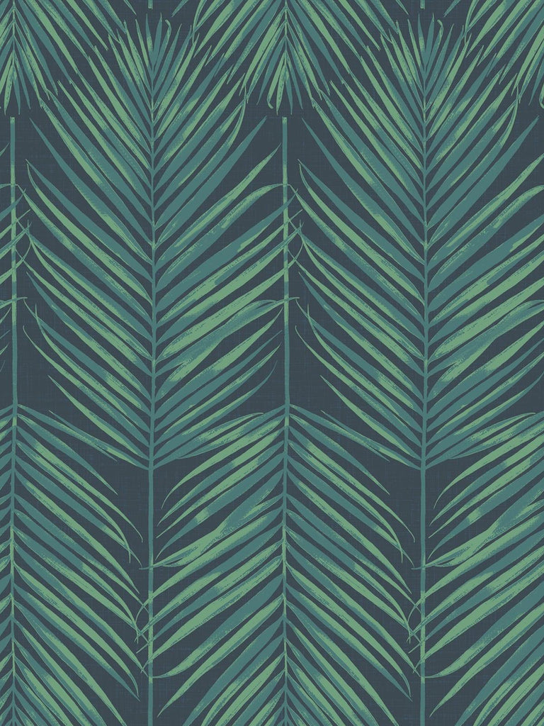Seabrook Paradise Palm Blue Wallpaper