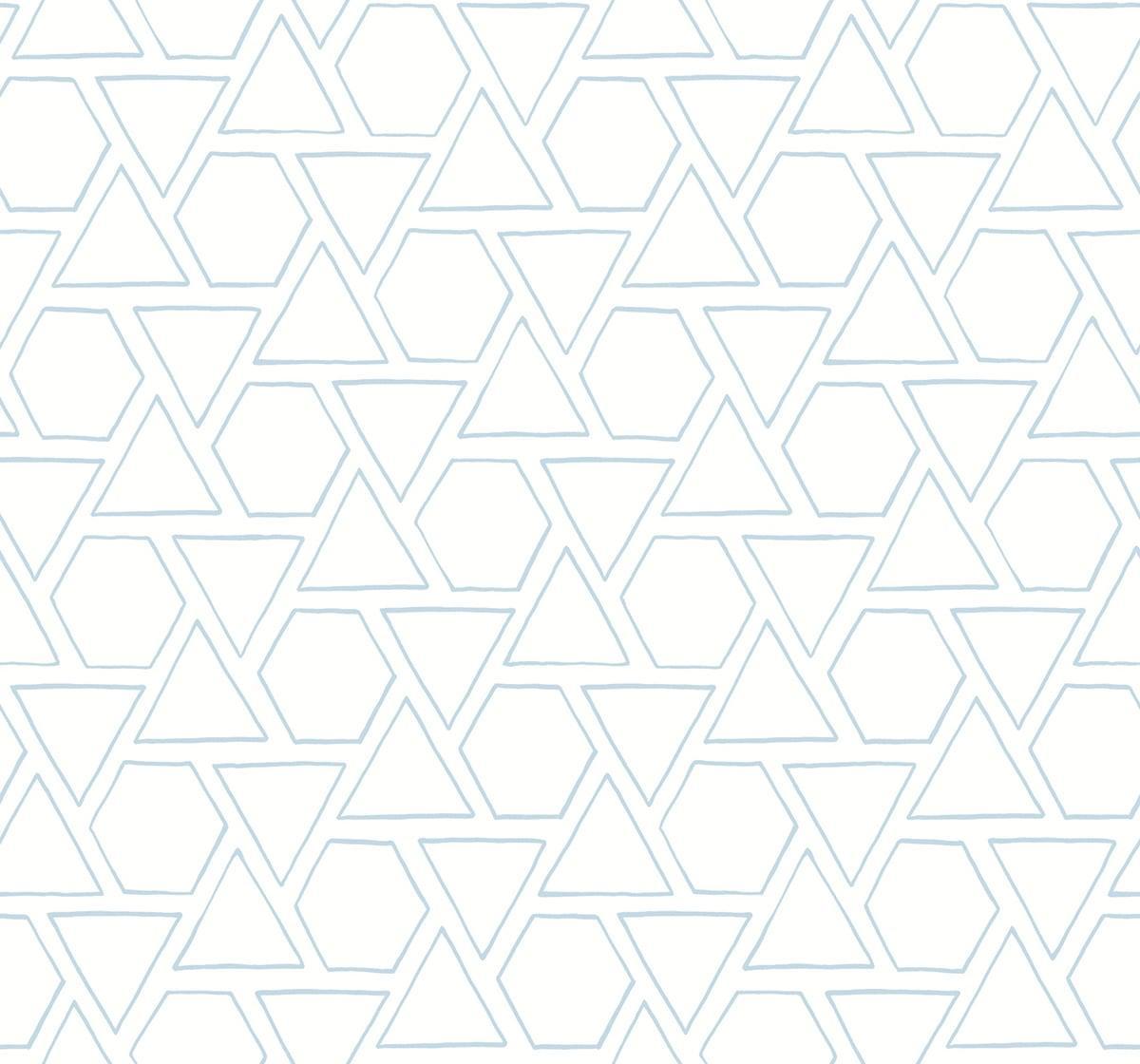 Seabrook Sun Shapes Blue Oasis Wallpaper