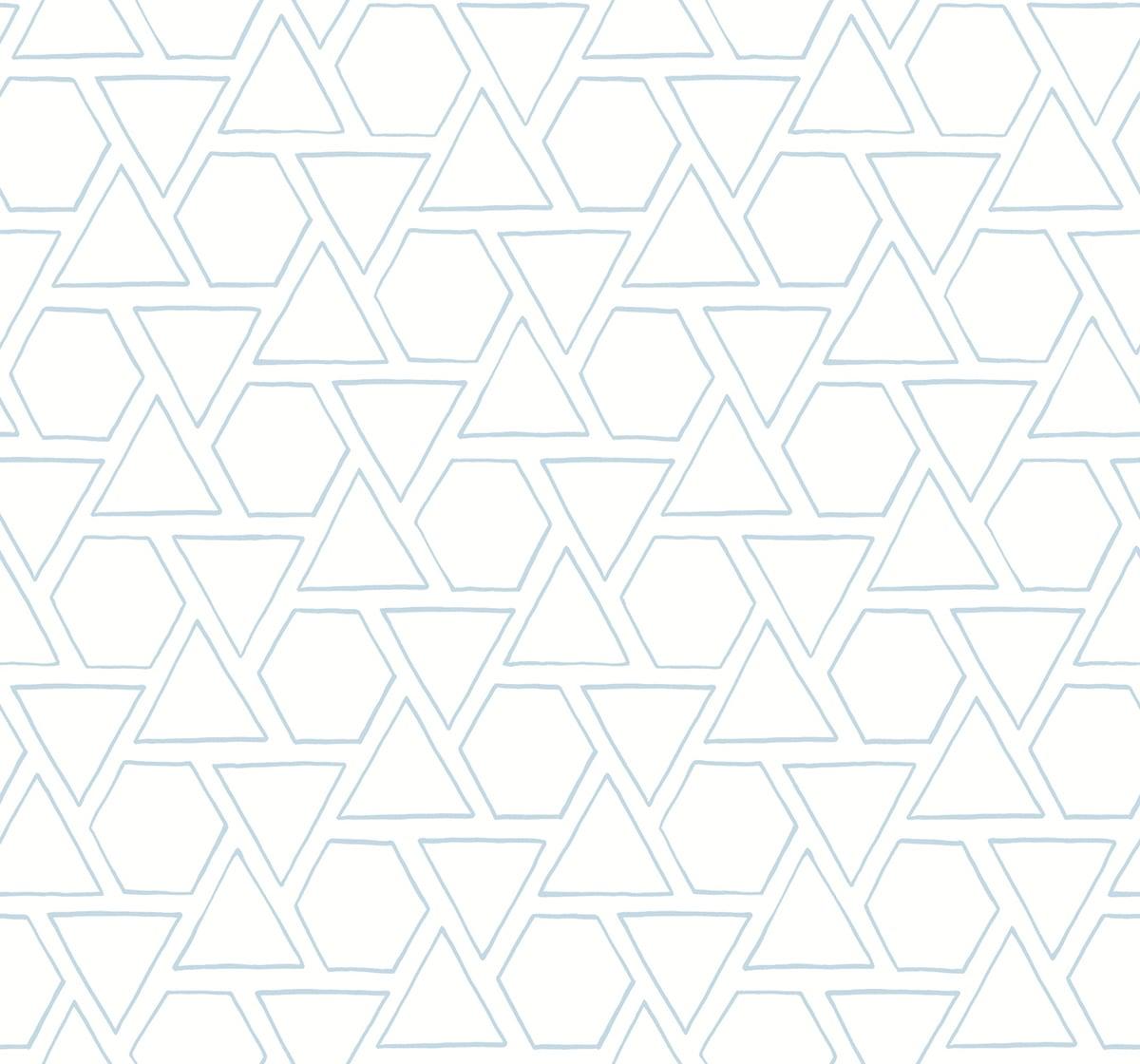 Seabrook Sun Shapes Blue Wallpaper