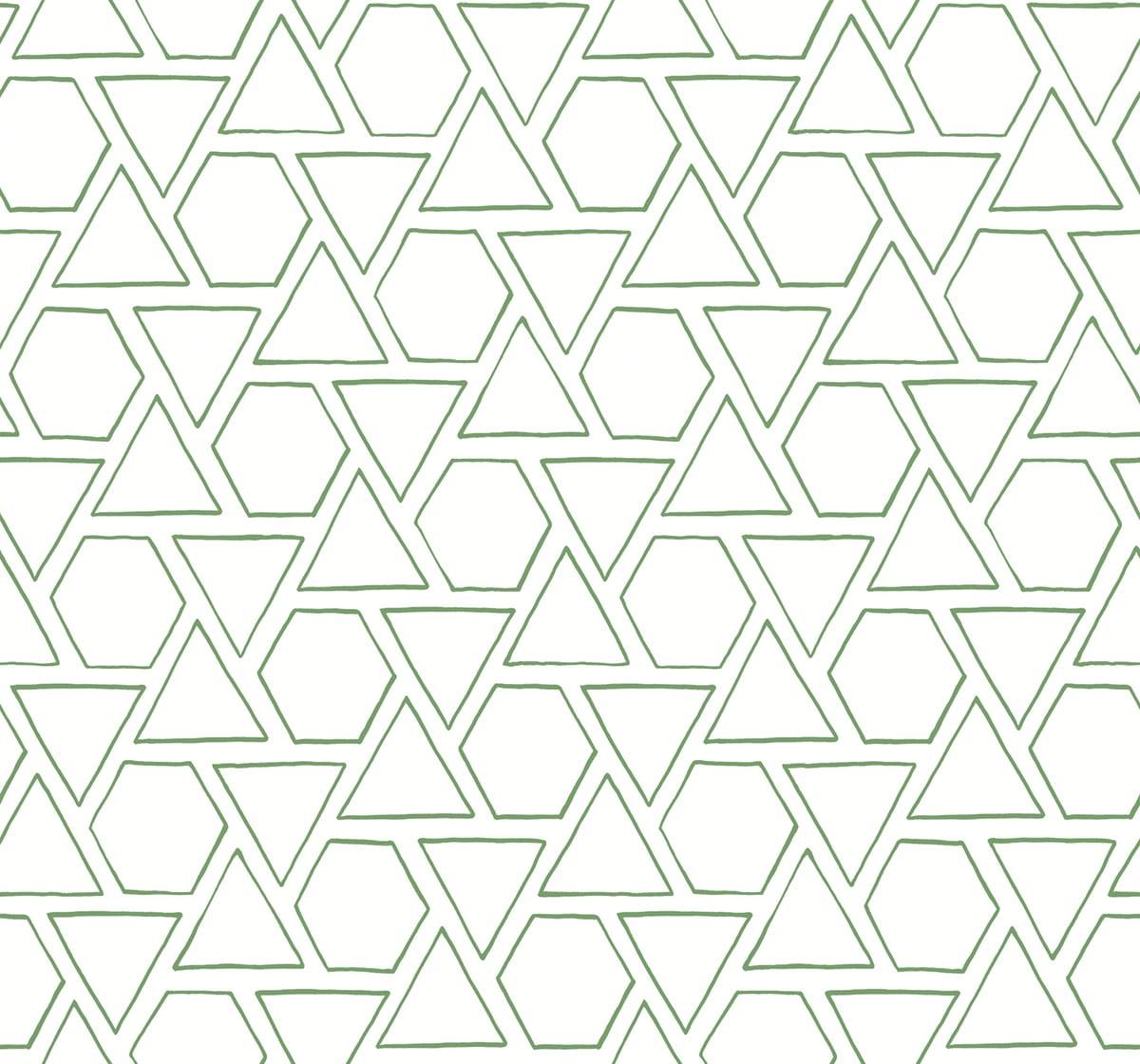 Seabrook Sun Shapes Green Wallpaper