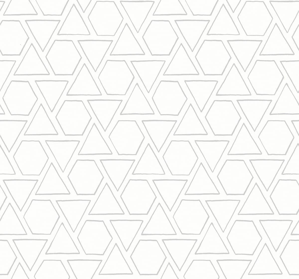 Seabrook Sun Shapes Daydream Gray Wallpaper