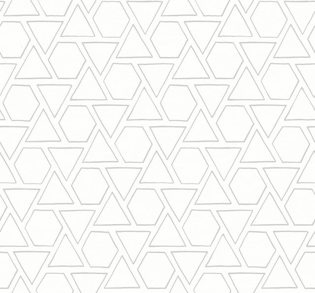 Seabrook Sun Shapes Daydream Gray Wallpaper