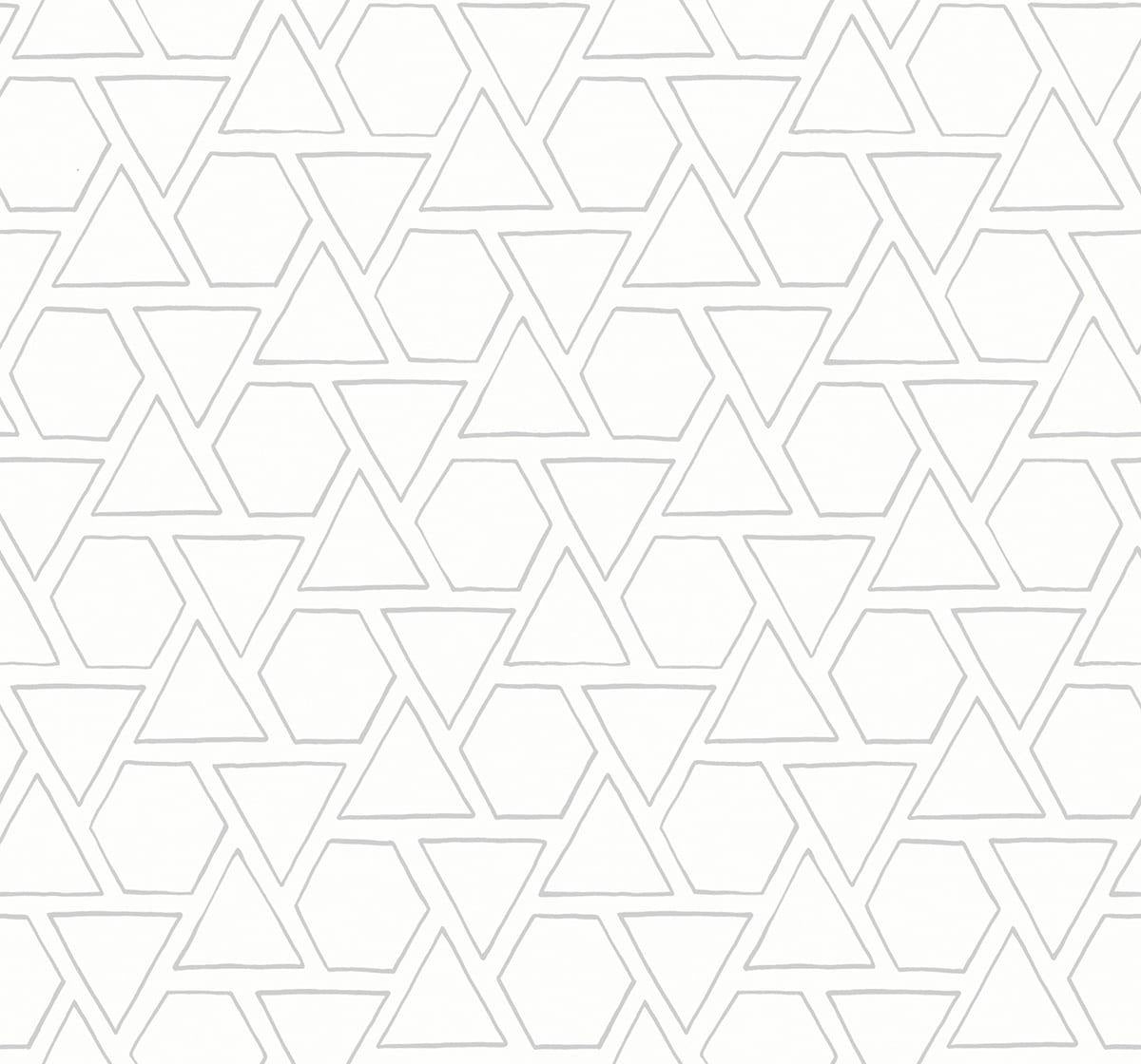 Seabrook Sun Shapes Grey Wallpaper