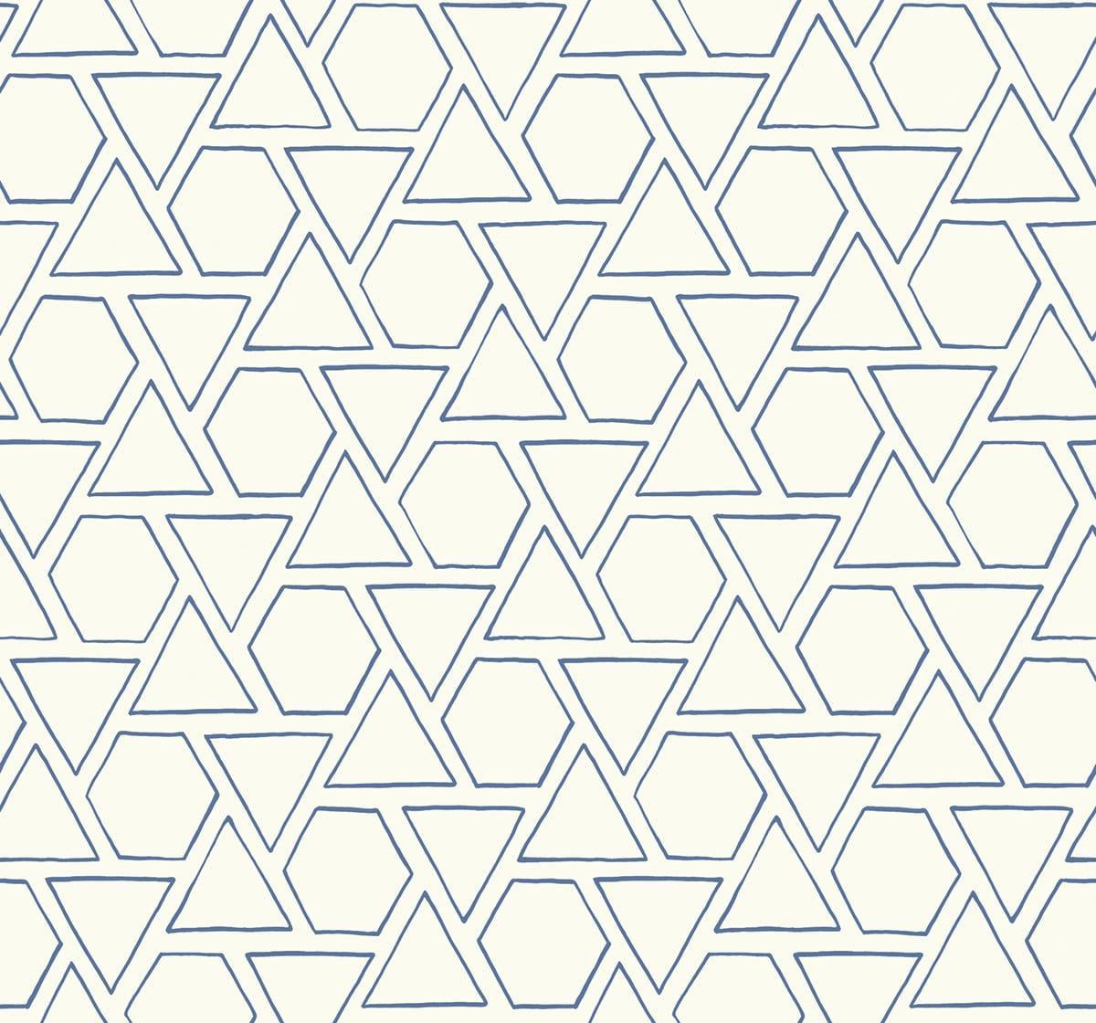 Seabrook Sun Shapes Coastal Blue Wallpaper