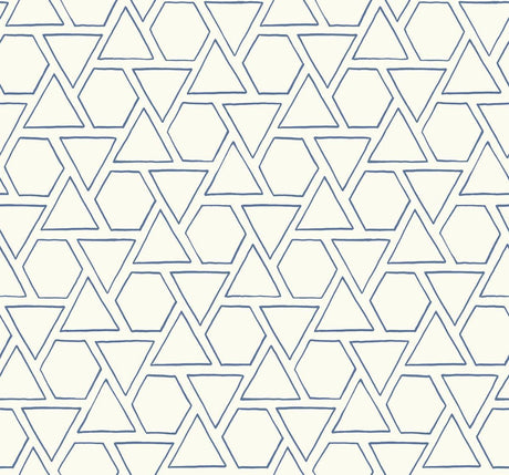 Seabrook Sun Shapes Coastal Blue Wallpaper