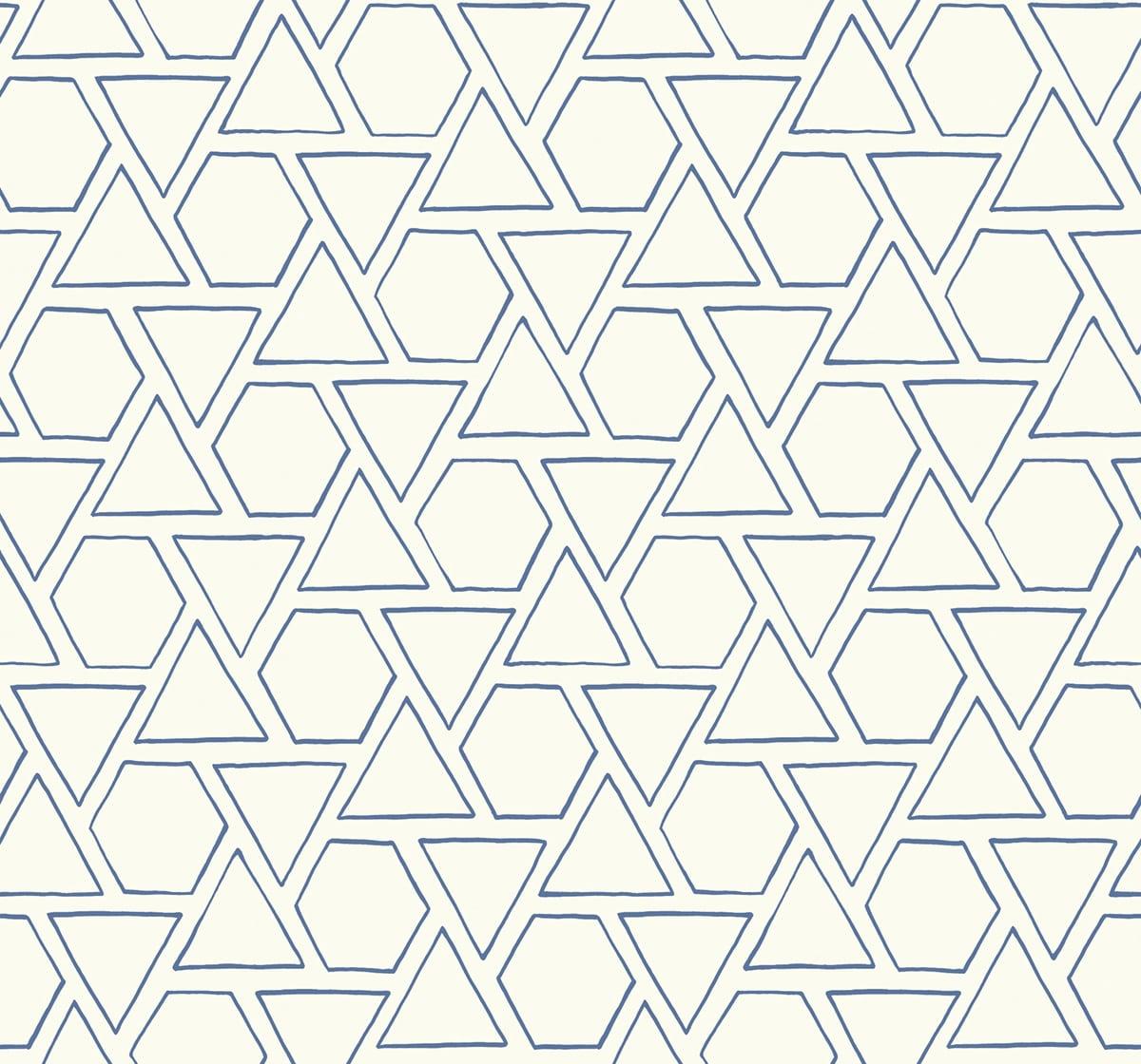 Seabrook Sun Shapes Blue Wallpaper