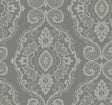 Seabrook Nautical Damask Black Sands Wallpaper