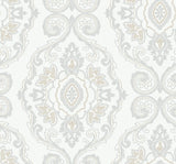 Seabrook Nautical Damask Sand Dunes Wallpaper