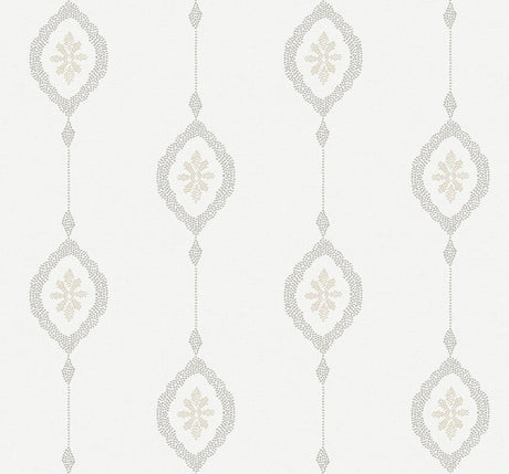 Seabrook Sand Dollar Stripe Black Sands Wallpaper