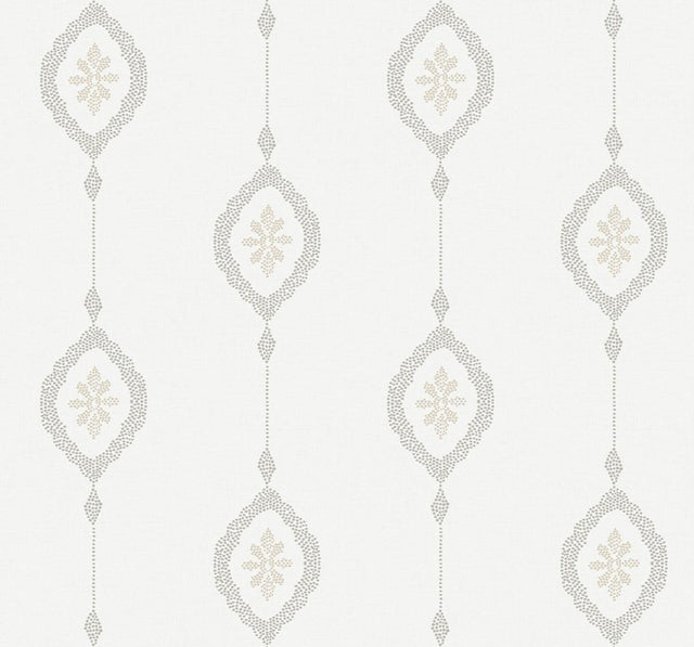 Seabrook Sand Dollar Stripe Black Sands Wallpaper