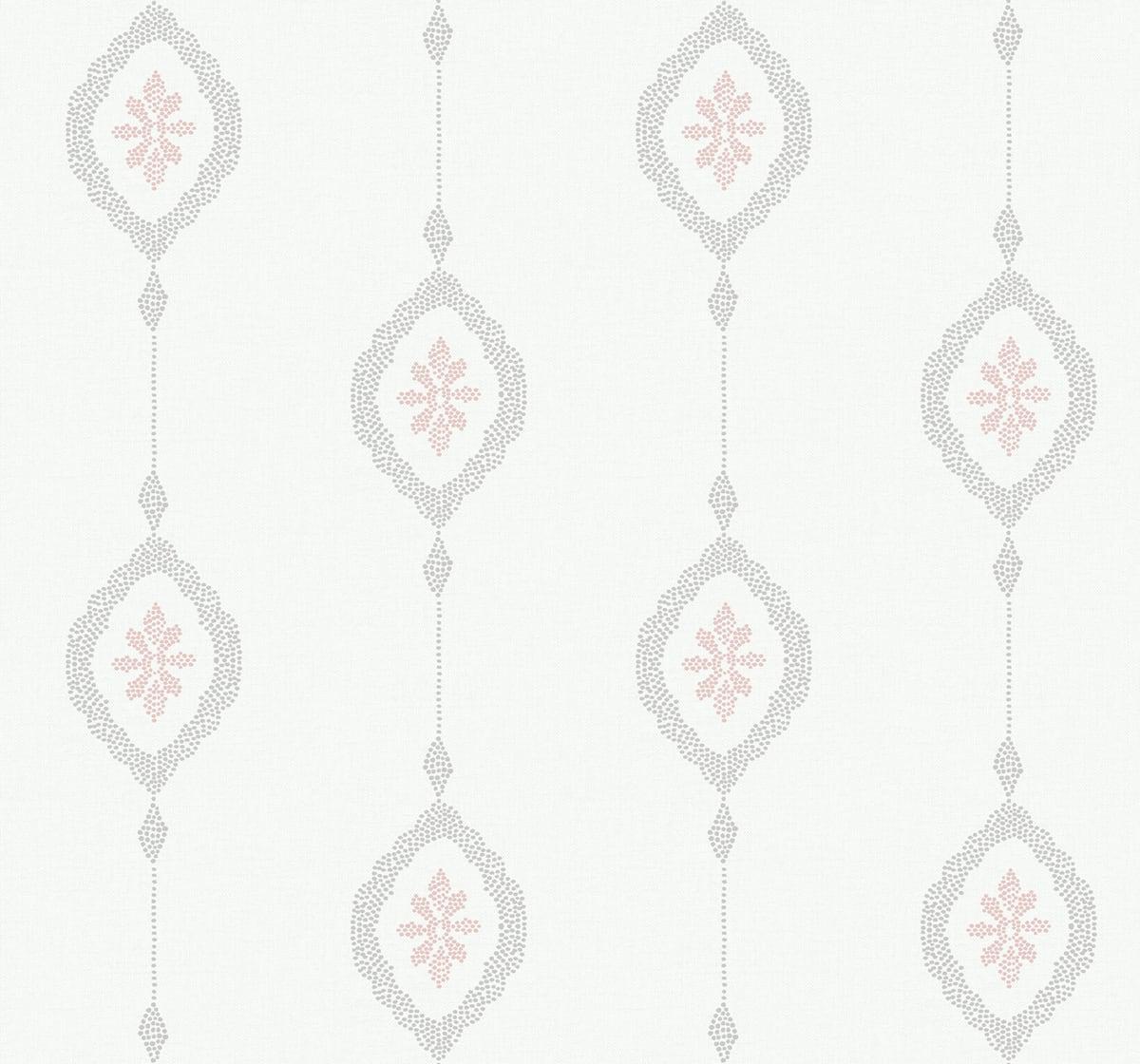 Seabrook Sand Dollar Stripe Pink Sunset Wallpaper