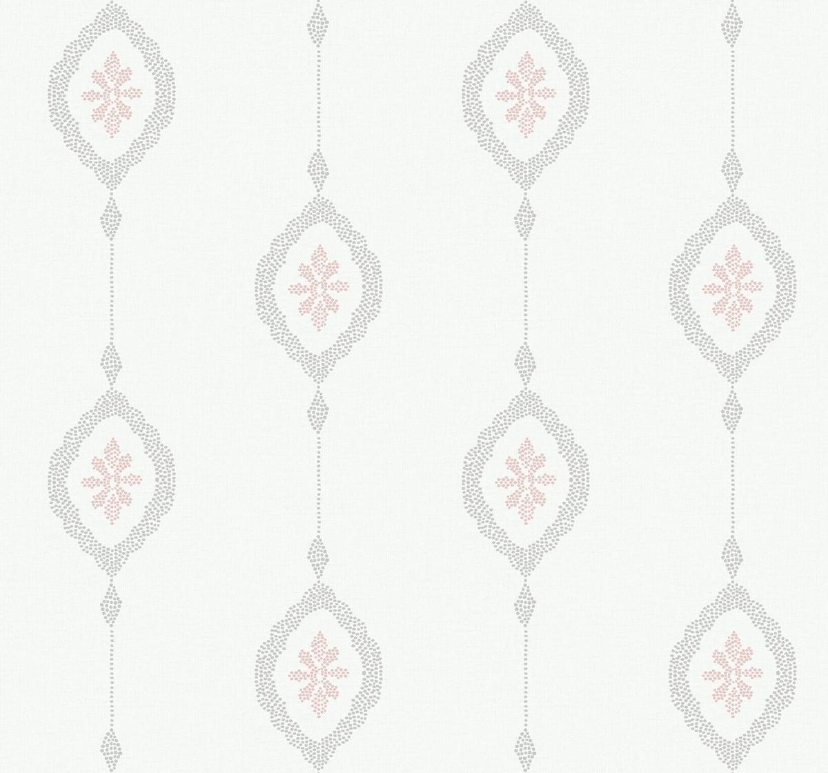 Seabrook Sand Dollar Stripe Pink Wallpaper