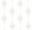 Seabrook Sand Dollar Stripe Blue Oasis Wallpaper