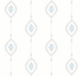 Seabrook Sand Dollar Stripe Blue Wallpaper