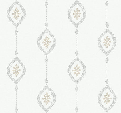 Seabrook Sand Dollar Stripe Sand Dunes Wallpaper