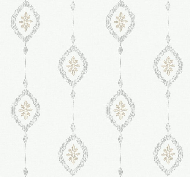 Seabrook Sand Dollar Stripe Sand Dunes Wallpaper