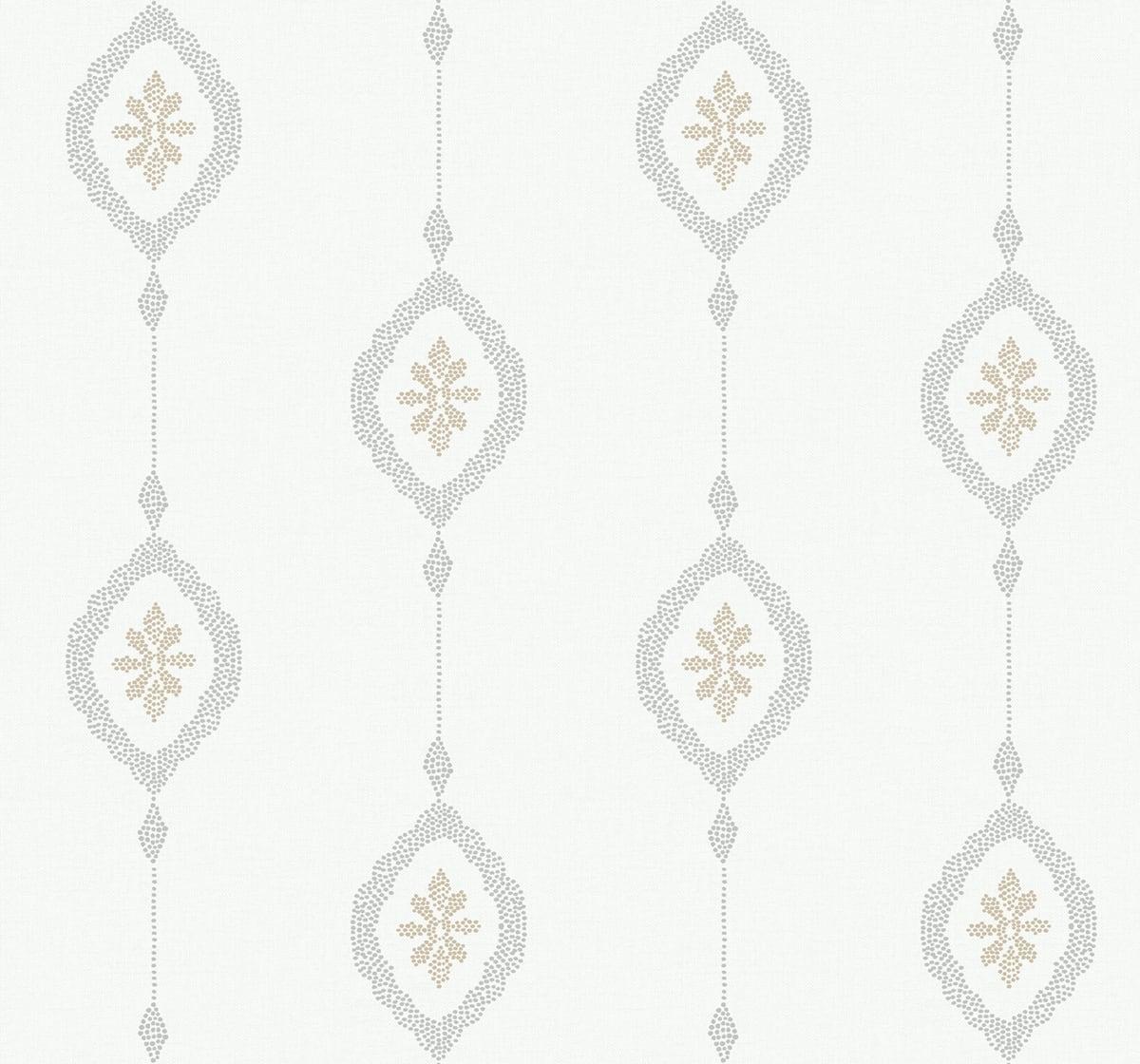 Seabrook Sand Dollar Stripe Beige Wallpaper