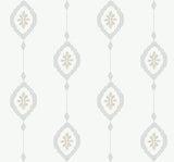 Seabrook Sand Dollar Stripe Beige Wallpaper