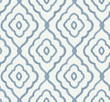 Seabrook Seaside Ogee Blue Wallpaper
