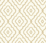 Seabrook Seaside Ogee Beige Wallpaper