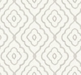 Seabrook Seaside Ogee Daydream Gray Wallpaper
