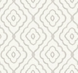 Seabrook Seaside Ogee Grey Wallpaper