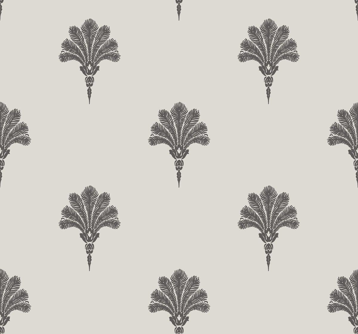 Seabrook Summer Fan Black Wallpaper