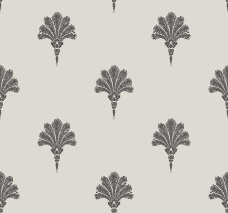 Seabrook Summer Fan Black Wallpaper