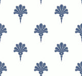 Seabrook Summer Fan Coastal Blue Wallpaper