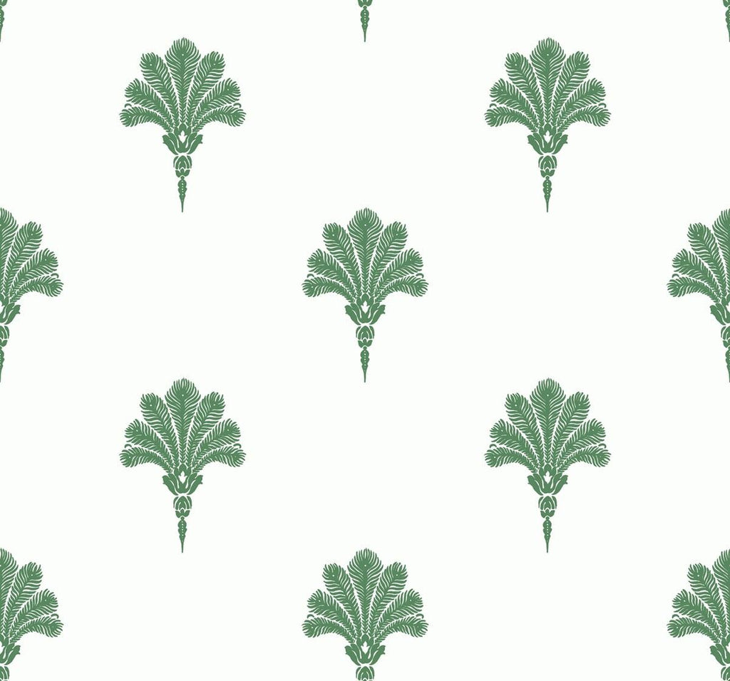 Seabrook Summer Fan Green Wallpaper