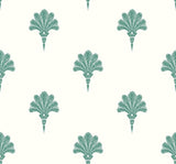 Seabrook Summer Fan Teal Wallpaper