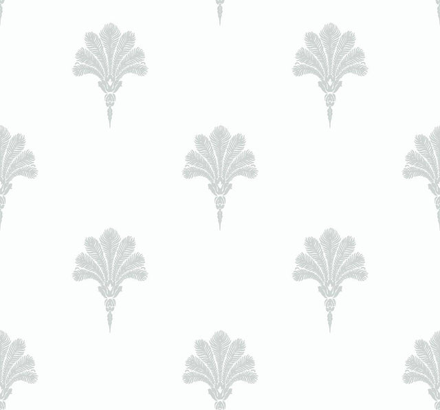 Seabrook Summer Fan Daydream Gray Wallpaper