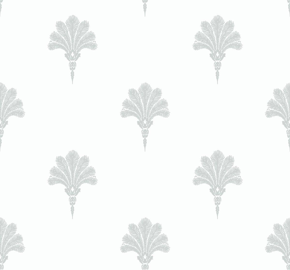 Seabrook Summer Fan Grey Wallpaper
