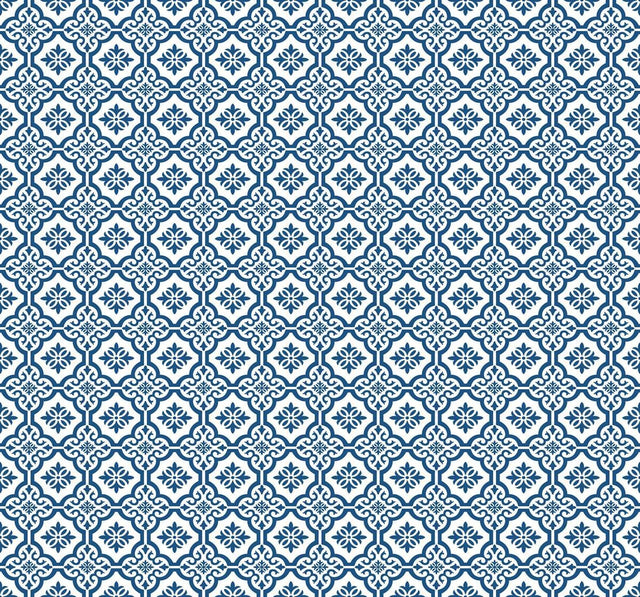 Seabrook Coastal Tile Coastal Blue Wallpaper