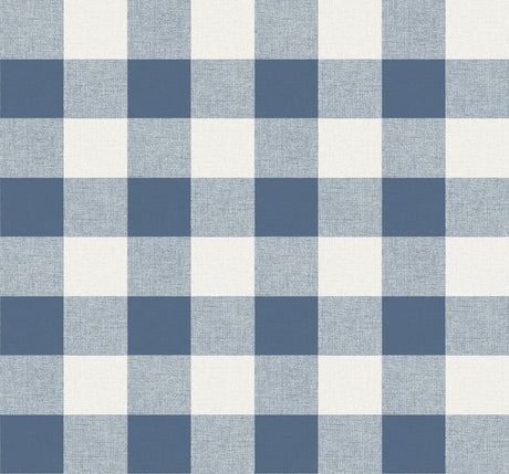 Seabrook Picnic Plaid Coastal Blue Wallpaper